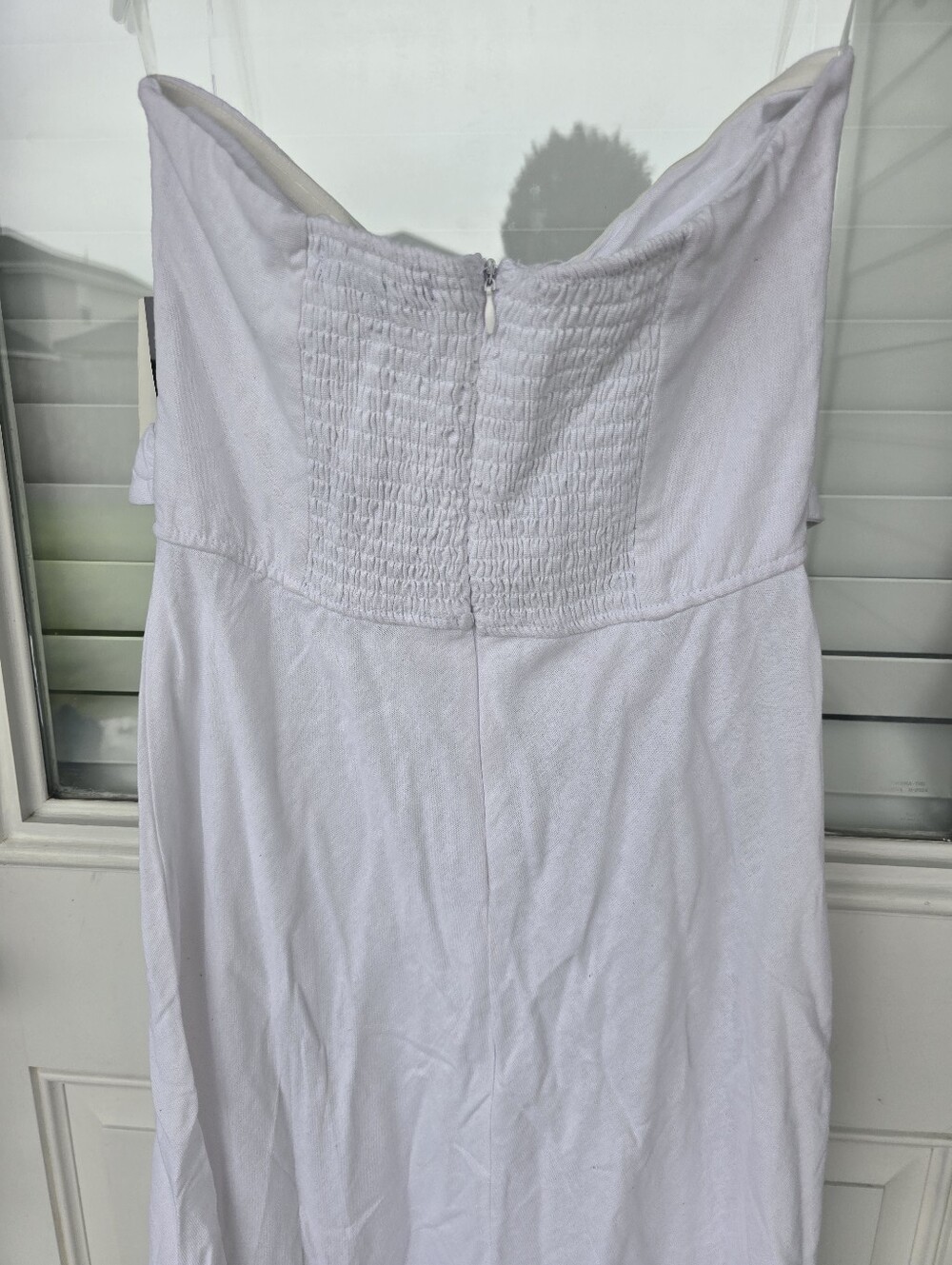 Trixxi White Strapless Maxi Dress Womens Medium Twist Front Summer Beach Boho - Picture 9 of 9